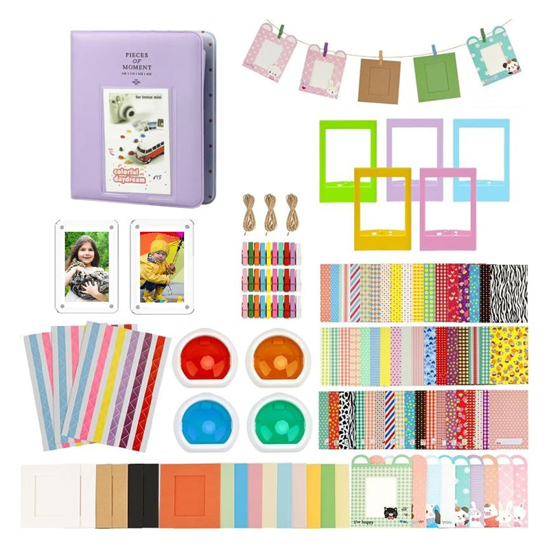 Accessory Kit for Fujifilm Instax Mini 11 / 12 Camera Photo Album, Frames, 4 Color Filter Accessory Kit for Fujifilm Instax Mini 11 / 12 Camera Photo Album, Frames, 4 Color Filter